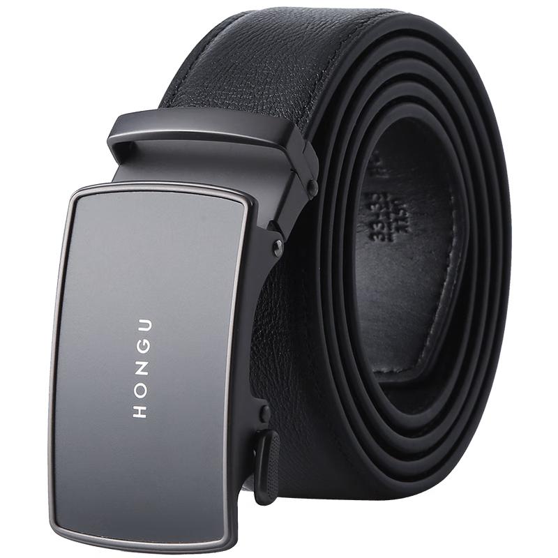 

Honggu Men s Automatic Buckle Leather Belt 130cm