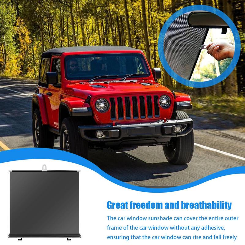 Retractable Sun Shade Truck Front Window Roller Blinds Front/Rear Shutter Auto Interior Accessories Car Anti UV Sun Visor