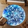 1pc Winter Snowflake Round Chair mat office Area Rug - Non-Slip, Floor Mat for Office, Bedroom, Ideal home decor gift c0112002
