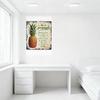 Vintage Rustic Pineapple Metal Tin Sign with 'Be a Pinapple' Whimsical Text - Distressed Tropical Decor for Home Cafe Bar Man Ca