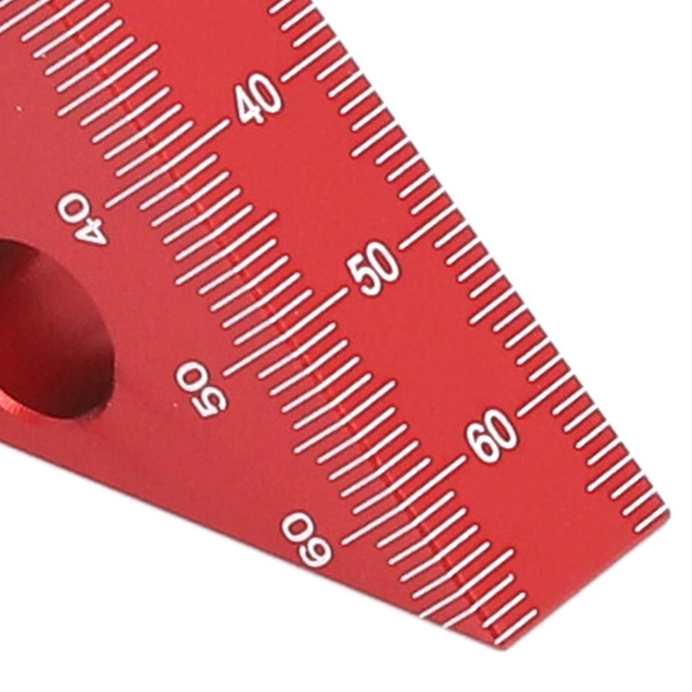 

Thick Aluminum Alloy 45 Degree Angle Ruler Green High-Precision Triangle Ruler Layout Measuring красный