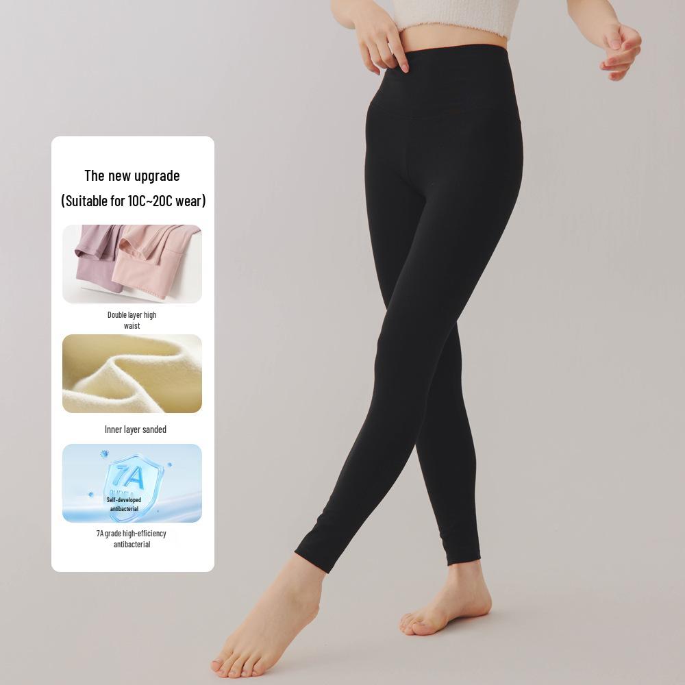 Dámské teplé legíny z čisté bavlny Slim Fit s vysokým pasem na podzim a zimu