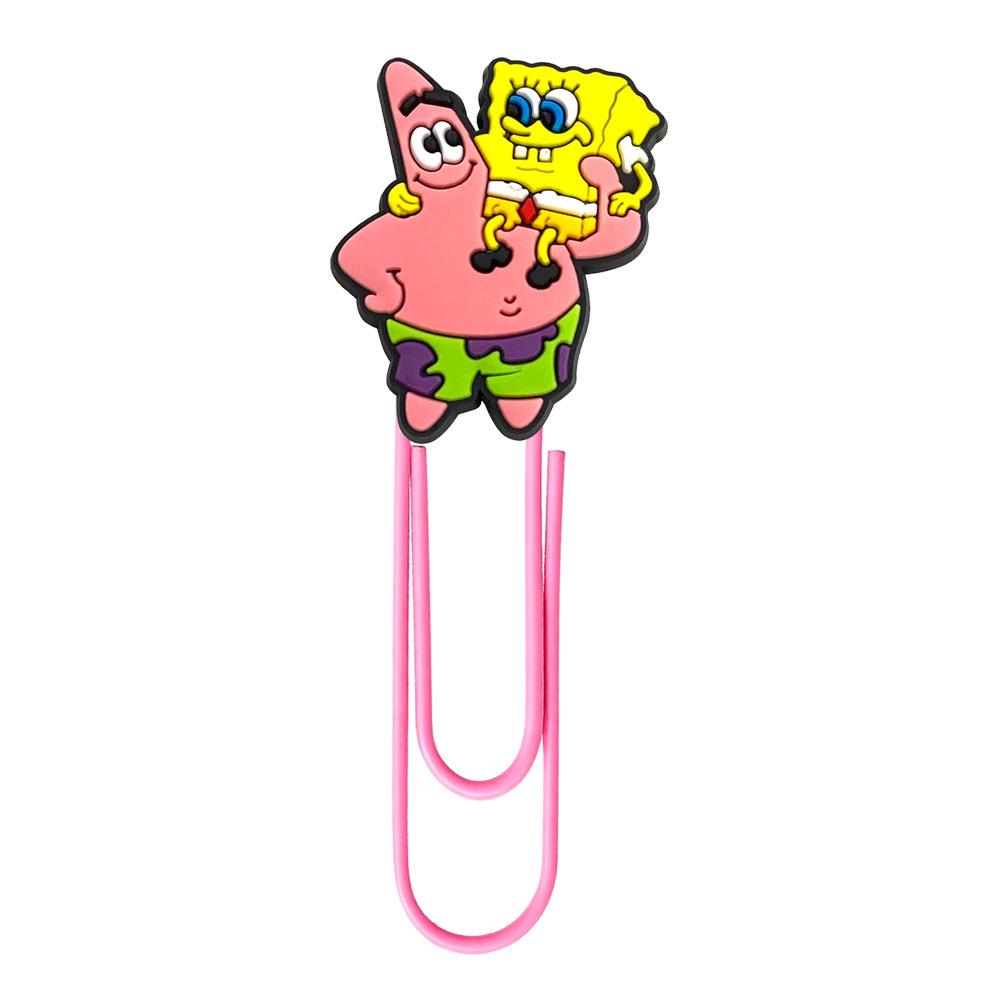 SpongeBob Cartoon Creative Bookmark - Colorful DIY Large Paperclip for Office Supplies