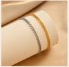 Minimalist Silver Color Link Bracelet for Women Stainless Steel Cuban Chain Bracelet Stackable Wrist Jewelry Waterproof