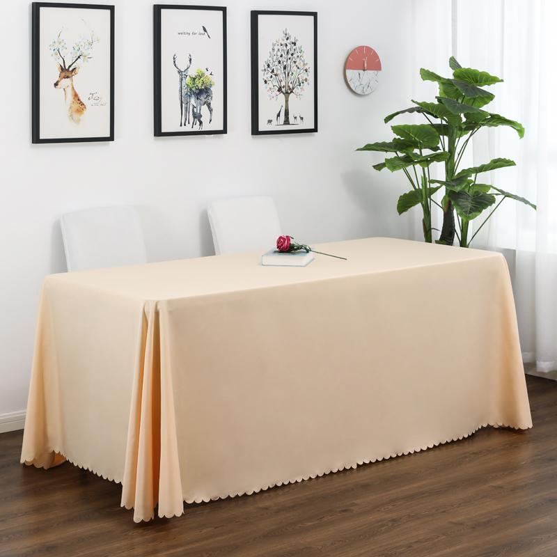 White Rectangle Polyester Tablecloth, Table Cloth Overlay for Birthday, Wedding, Banquet, Party Decoration, Dining Table Cover