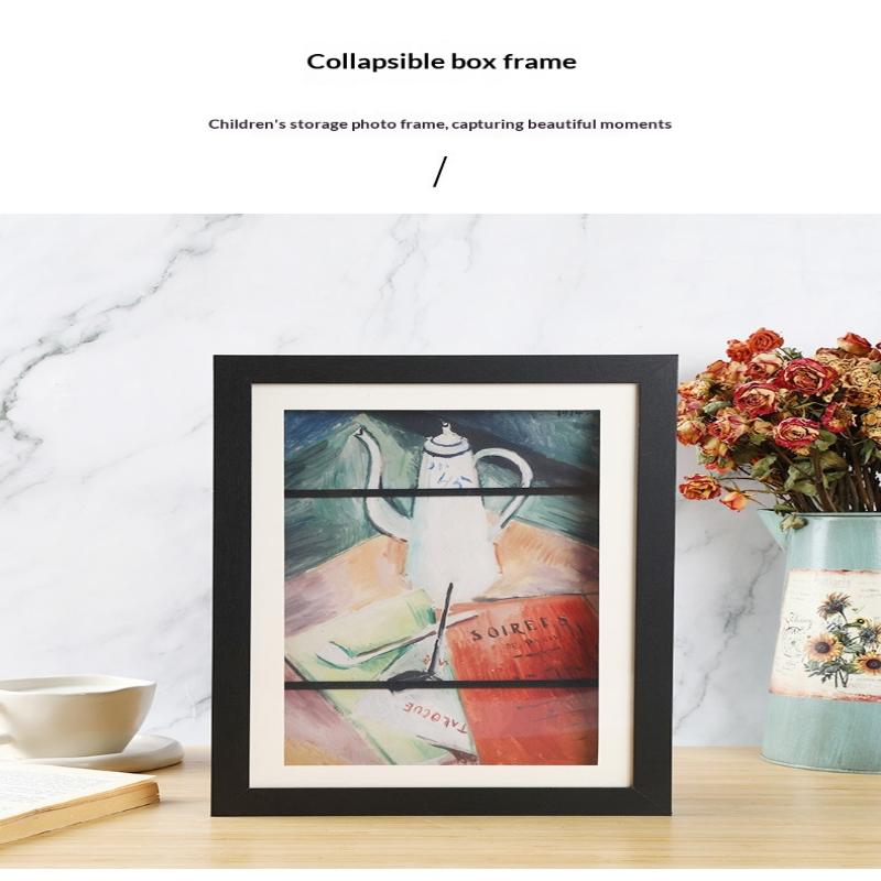Ids Art Frames, Front Opening Kids Artwork Frames Changeable, White Artwork Display Storage Frame For Wall, Holds 50 Pcs, For 3D