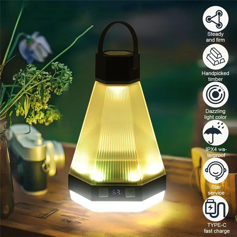 AAAF Rechargeable LED Camping Light,Outdoor Hanging Atmosphere Lamp With Adjustable Brightness,Ideal For Camping Use