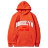 Autumn Winter Brooklyn1988 New York Printed Solid Color Hoodie Classic Coat Daily Casual Hoodie Street Sweatshirt Gift