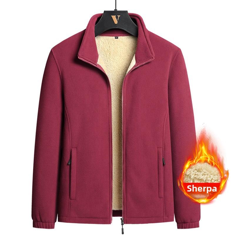 Cozy Up Herren-Jacke aus leichtem, weichem Polarfleece mit durchgehendem Reißverschluss und Reißverschlusstaschen