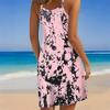 Women's Beach Dress Mini Dress Print Casual Modern Dress Sleeveless Loose Fit Outdoor Daily Summer