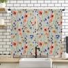 2Pcs Painted Wildflower Curtains Spring Floral Pattern Living Room Bedroom Kids Room Sunshade Country Style Decor Curtains