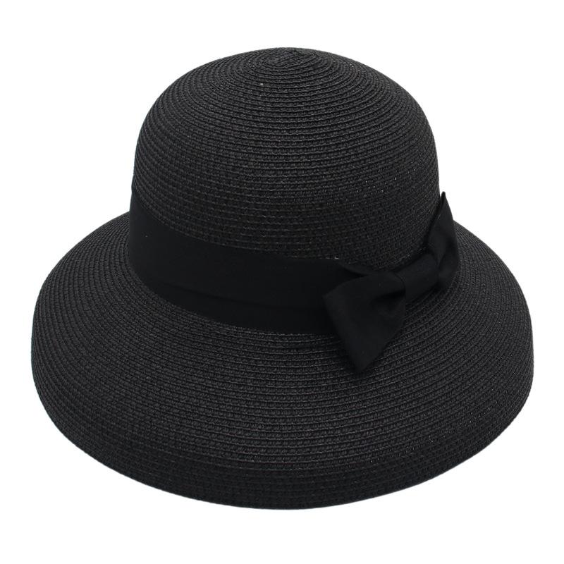 Small Fragrant Wind Straw Hat Female Ins Wind Lady Big Eaves Breathable Sun Protection Sunshade Straw Hat Retro French Style
