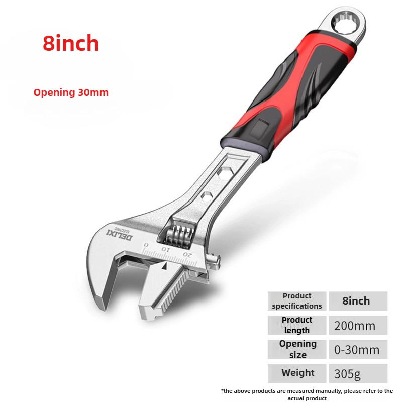 Universal Movable Wrench Multi-function Adjustable Spanner Remove Screw Repair Large Opening Wrench Workshop Hardware Tools