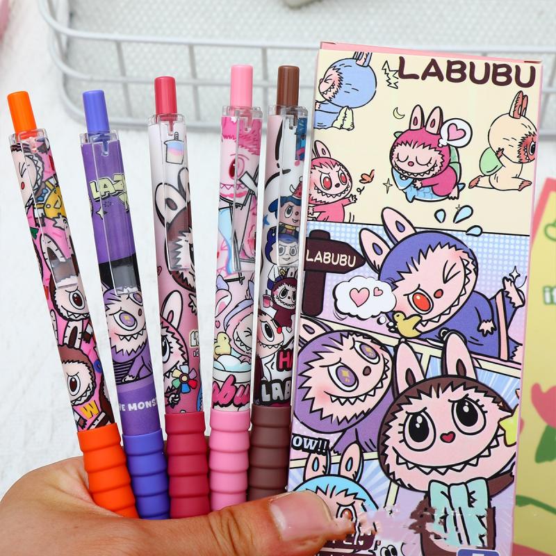 5Pcs Cute Cartoon Gel Pens Kawaii Pen Set Kawaii Quickly-Drying Pen Set