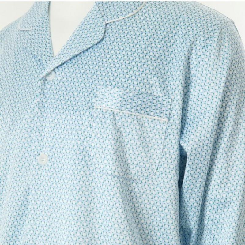 Venus Soft Silk Feel PaStel Geometric Print Men S Pajama Set Vpaa202m