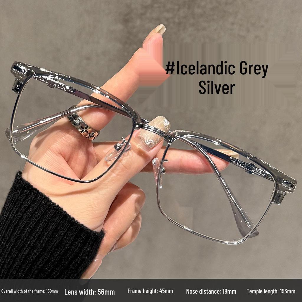 Neue High-End Unisex Halbrandbrille - Blaulichtfilter, Passform für großes Gesicht, Kann mit Sehstärke verglast werden.