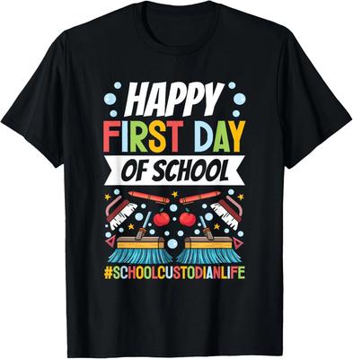 Janitor Happy First Day Of School School Custodian Tee Gift Unisex T-Shirt