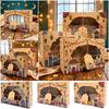 3PCS Multicolor Eid Mubarak Packaging Boxes Kraft Paper PVC Window Ramadan Gift Box Mixed Pattern Rectangle Packing Box
