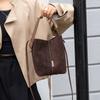 A Trendy Genuine Leather Bag, A Casual Single-shoulder, Crossbody, Hand-held Bucket Bag