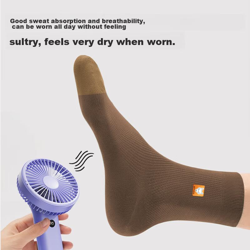 SEPTWOLVES [Double Layer Knit] Men's Socks, Mid-Calf Cotton Socks for Autumn And Winter, Breathable, Comfortable, Fashionable And Trendy Socks