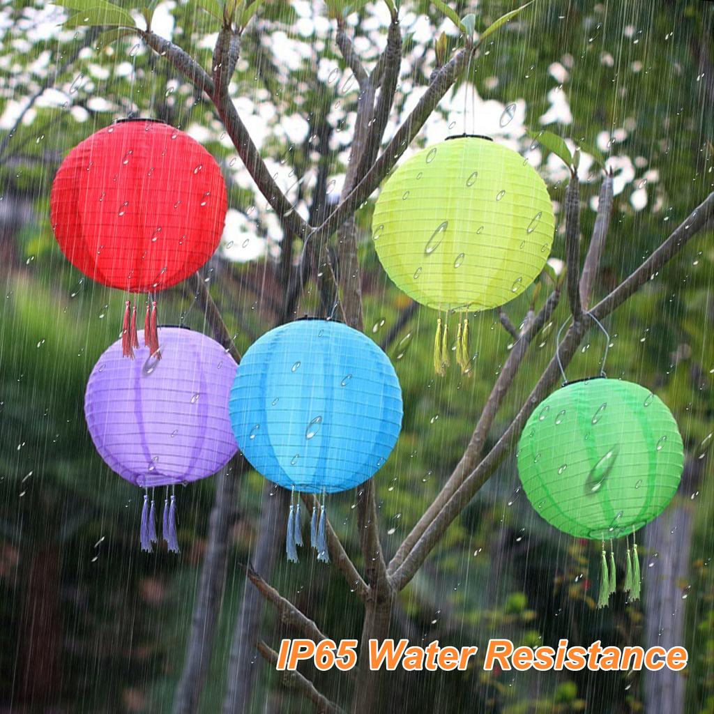 Solar Operated LEDs Outdoor Lantern H anging Light Decorative Lantern 300mm 12inches IP65 Water Resistance Built in