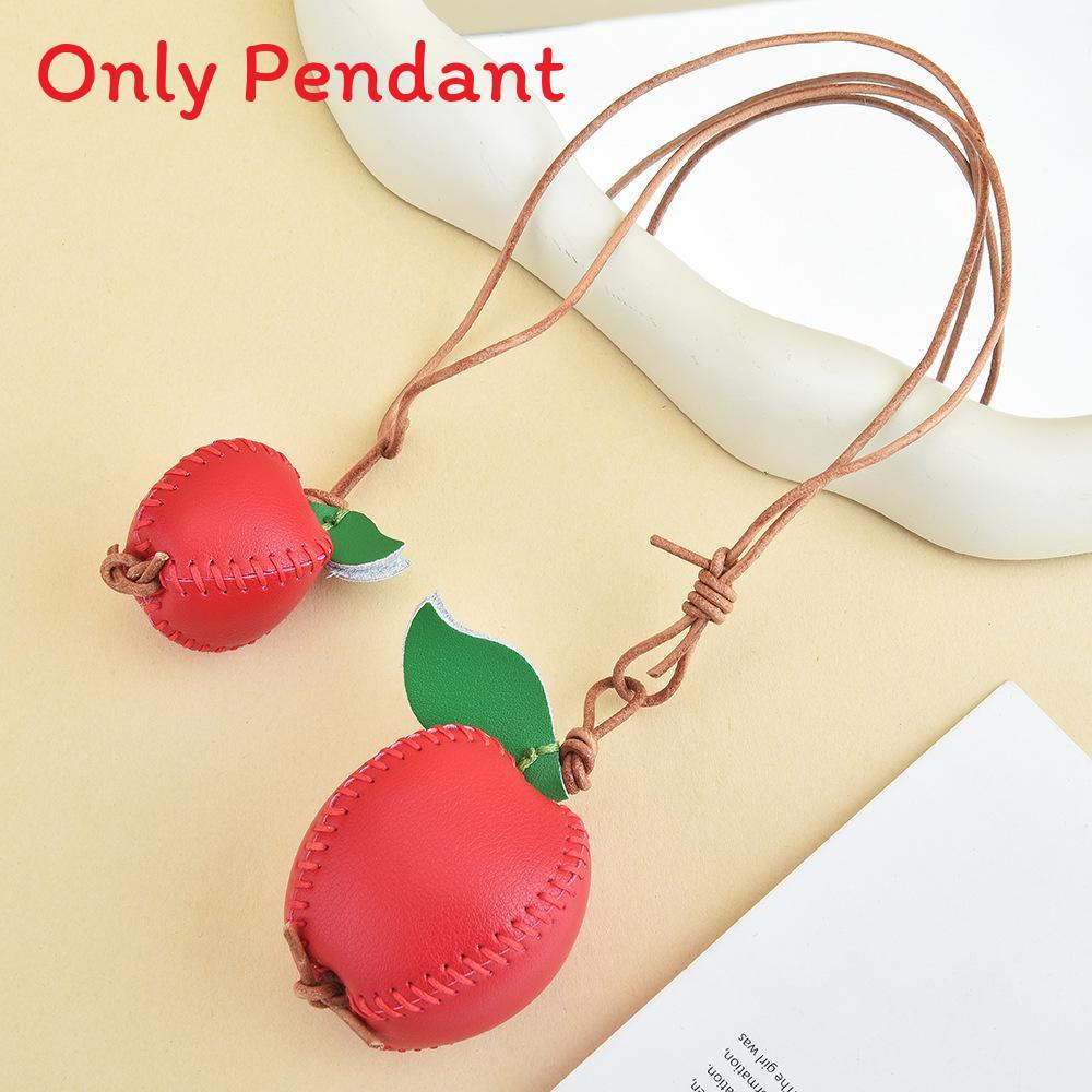 Apfelleder Taschenanhänger Mit Handgemachtem Früchte-Design Für Modeaccessoires