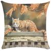 Cute Kitten Pillowcase Funny Cat Painting Throw  for Bed Sofa Living Room