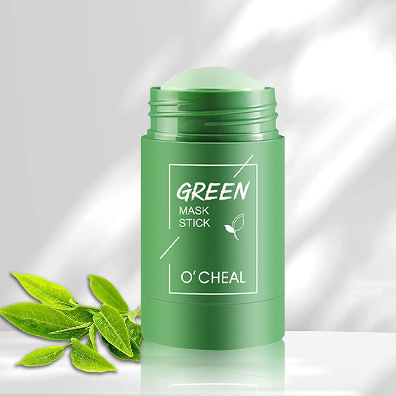

Ocheal Mask Green Tea Bamboo Charcoal Solid Facial Cleansing Stick Deep Cleansing Pores, Removes Blackheads, Controls Oil, Moisturizes and Hydrates,