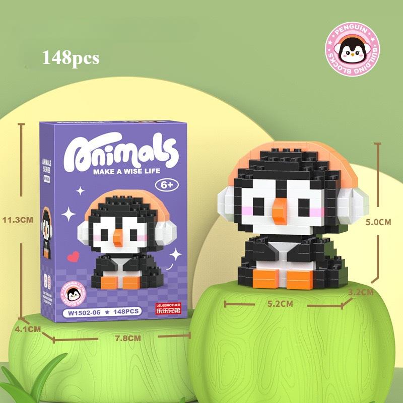 Children Micro Building Block Toy Mini Cartoon Animals Puzzle Assembling Bricks Table Decoration Toys for Kids Christmas Gifts