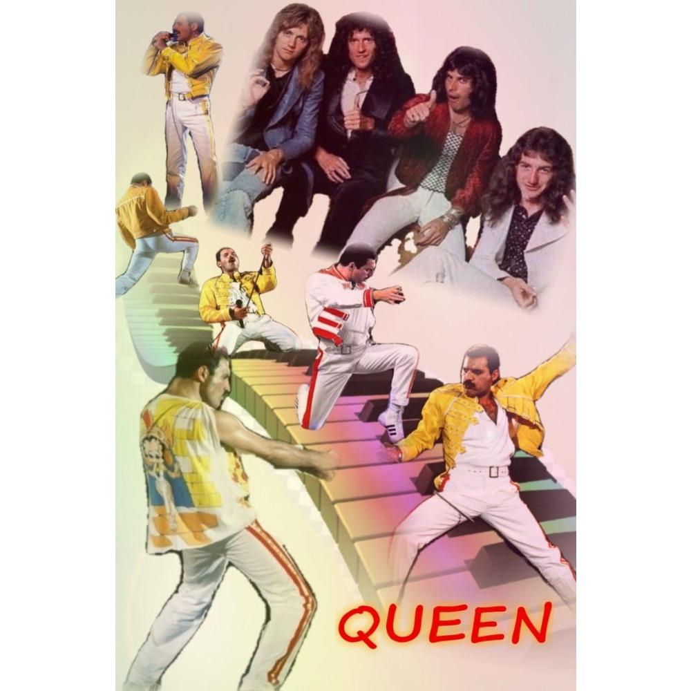 Metal Queen Band Wall Decor, Handmade 3D Tin Art for Living Room Bedroom Music Studio