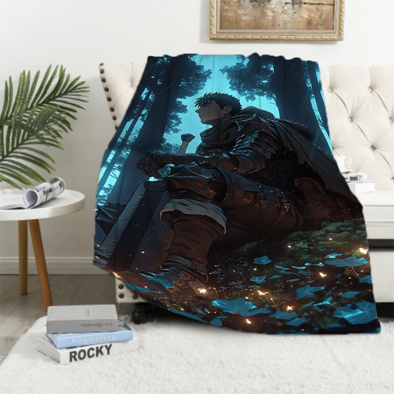 1 pezzo Giappone Anime Berserk Coperta Microfibra Biancheria da Letto Coperta da Campeggio Lusso Soffice Portatile Ufficio Ipoallergenica Flanella