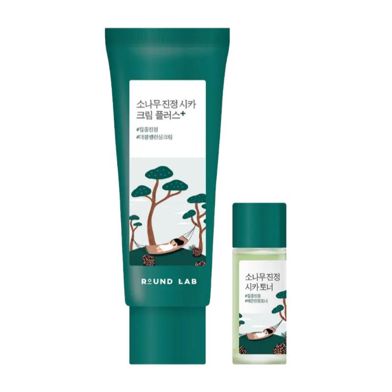 

ROUND LAB Успокаивающий крем с центеллой азиатской (Pine Calming Cica Cream Plus) 60 мл, специальный набор (+ Тоник 20 мл)