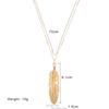 Fashion Feather Necklaces for Women Long Sweater Chain Jewelry Gifts Leaf Pendants Chocker Necklace Bijoux