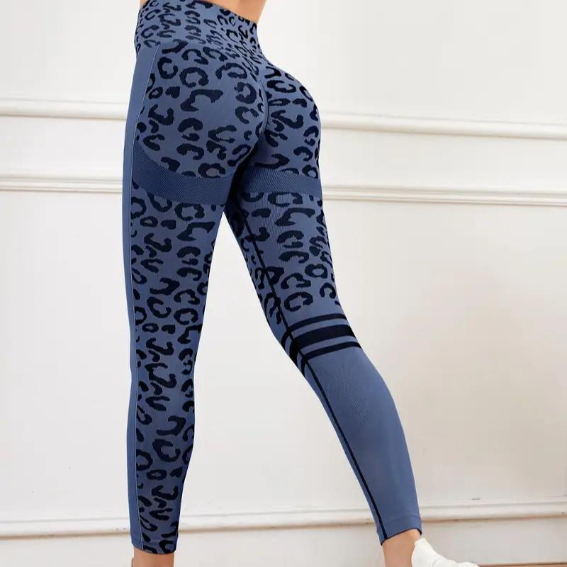 European & American High Waist Seamless Knit Yoga Pants – Hip Lift & Tummy Control Sportswear for Running & Training