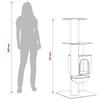 Cat Tree with Sisal Scratching Posts Cream 137 Cm