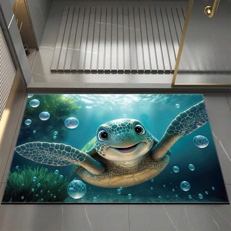 1Pc Diatom Mud Floor Mats Absorbent Quick-drying Bathroom Floor Mats Household Bathroom Wear-resistant Non-slip Foot Mats