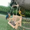 Large Capacity Hanging Bird Feeder Wooden Wildlife Habitat  Outdoor Garden Decor