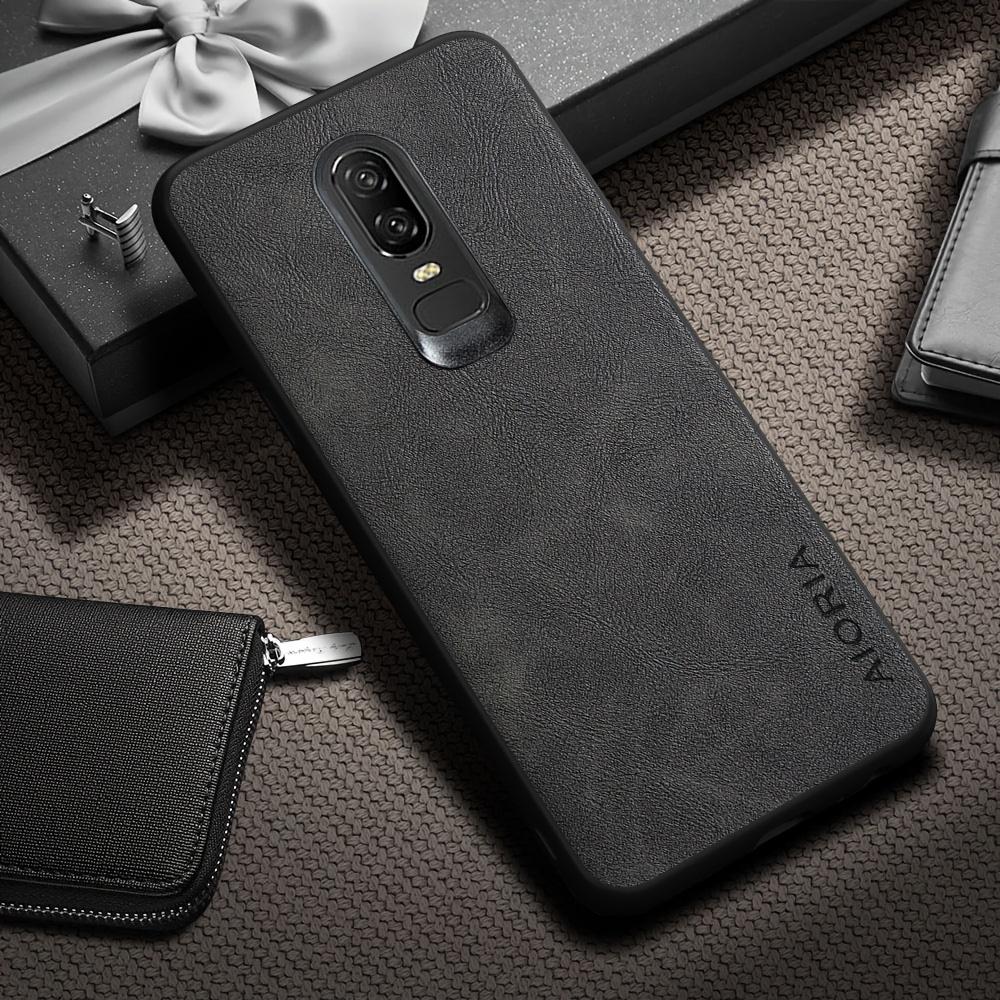 Phone Case - Luxury Retro Faux Leather Phone Case for Oneplus 9 8 7 6 Pro 9R 9RT 9 US 6T 8T 7T Pro Matte Soft Bumper Hard Back Cover Fashion Case