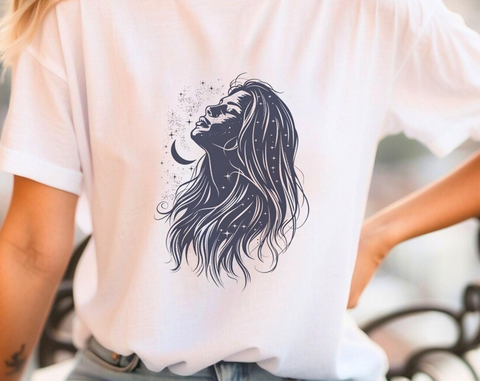 Goddess shirt moon child shirt gypsy soul tshirt star goddess tee wicca shirt star child t-shirt beautiful woman t-shirt moon girl t-shirt XL