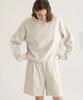 Oteumilkape [Unisex] Reverse Weave One-Tuck Sweat Shorts - Oatmeal