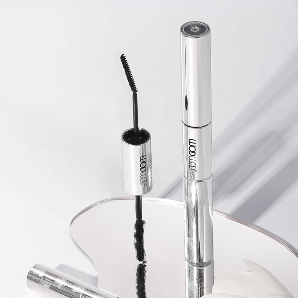 Wirwody Black Longening Strong Highly 2.5mm Ultra-Fine Mascara, Mascara, Curl, Curl-Keeping, Waterproof, Natural-Like, Quick-Drying, Colored,