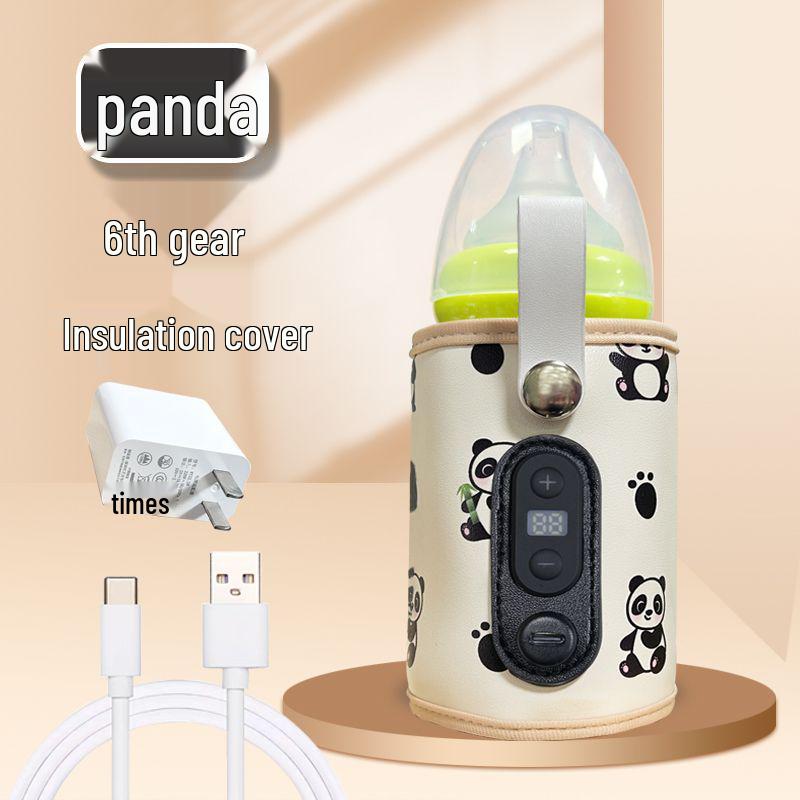 Universal USB Baby Bottle Insulated Sleeve - Portable Infant Milk Warmer & Heating Sleeve