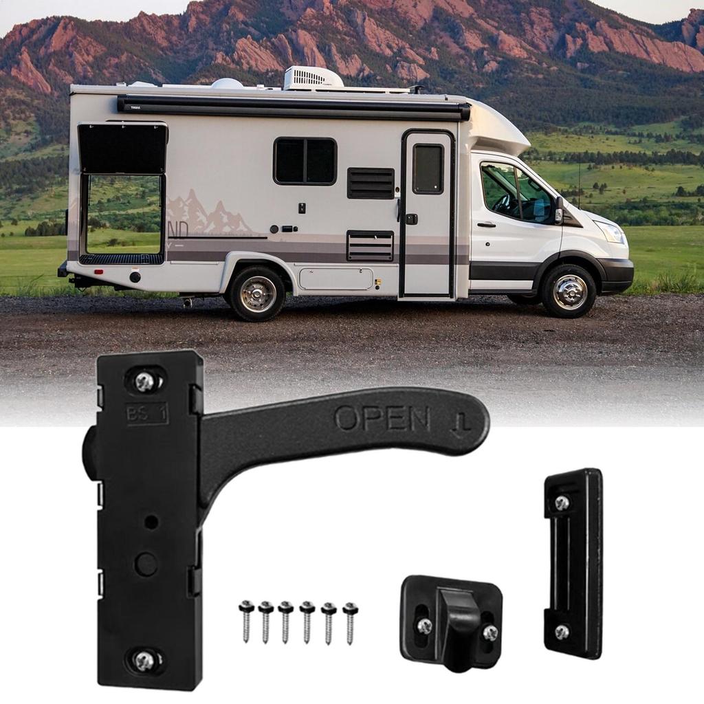 RV Screen Door Lock Campervan Lock Fitting Anti-Theft Weatherproof RV Screen Latch For Barn Outdoor Cargo Van Trailer Patio