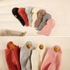 Socks Women's Autumn Lift Ear Mid-calf Socks Simple Embroidery Women's Socks Do Not Fall Off The Heel Anti-odour Sweat Boneless Socks