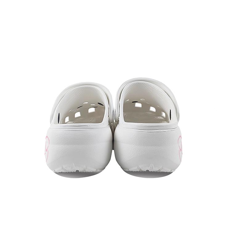 Crocs Classic Platform Clog EVA Pink Dog Hand-painted Small Fresh Cute and Versatile Classic Cloud Doll Hole Shoes Unisex White