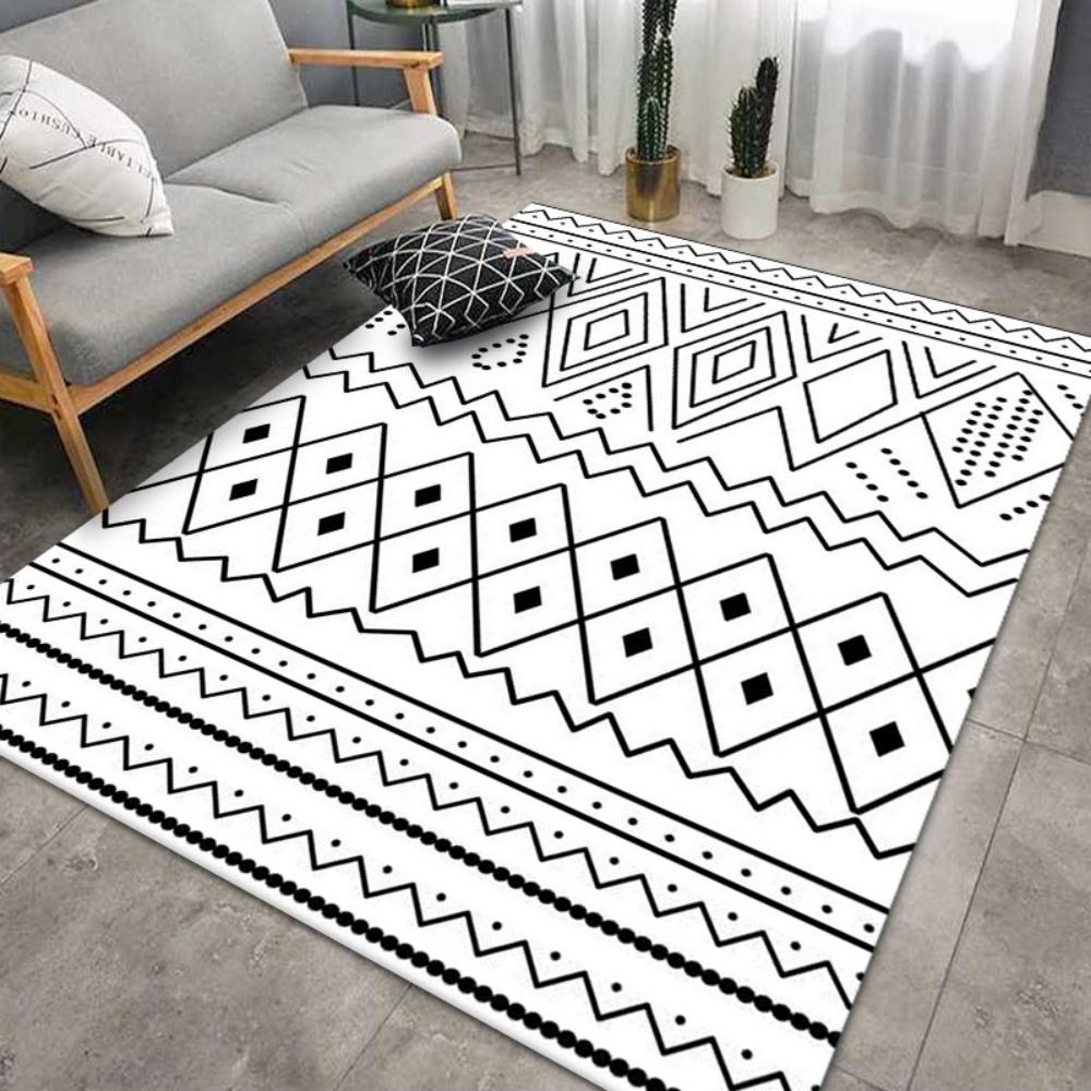 Kristall Samt Marokkanischer Teppich Weicher Plüsch Wohnzimmerteppich Nordisch Retro Schlafzimmer Sofa Couchtisch Matte