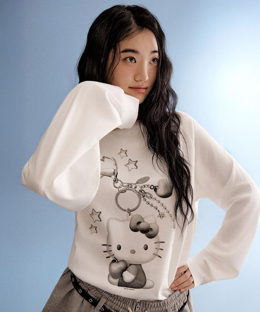 Seupao [Sanrio Characters] Long Sleeve T-Shirt (White)_Splag23U01