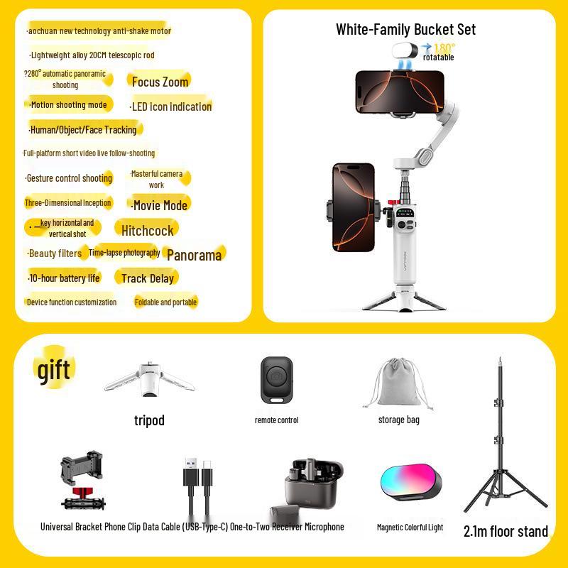X2 Mobile Stabilizer: Portable Anti-Shake Gimbal & Selfie Stick for Video & Photo