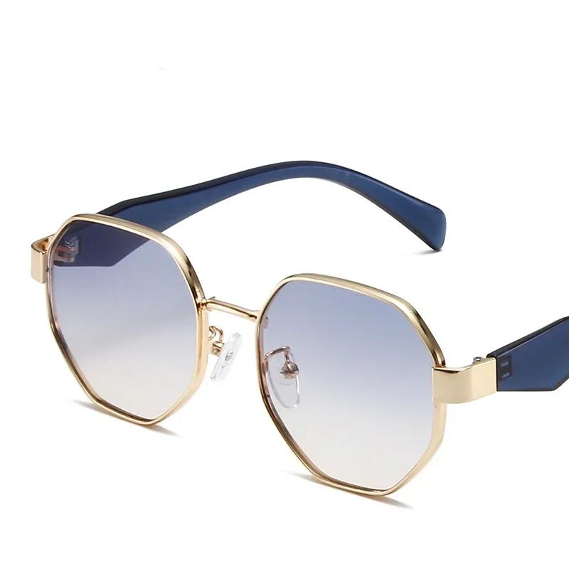 New Retro Sunglasses Women Fashion Polygonal Metal Frame Sunglasses Men Luxury Brand Designer Decorative Sun Glasses - Uv400