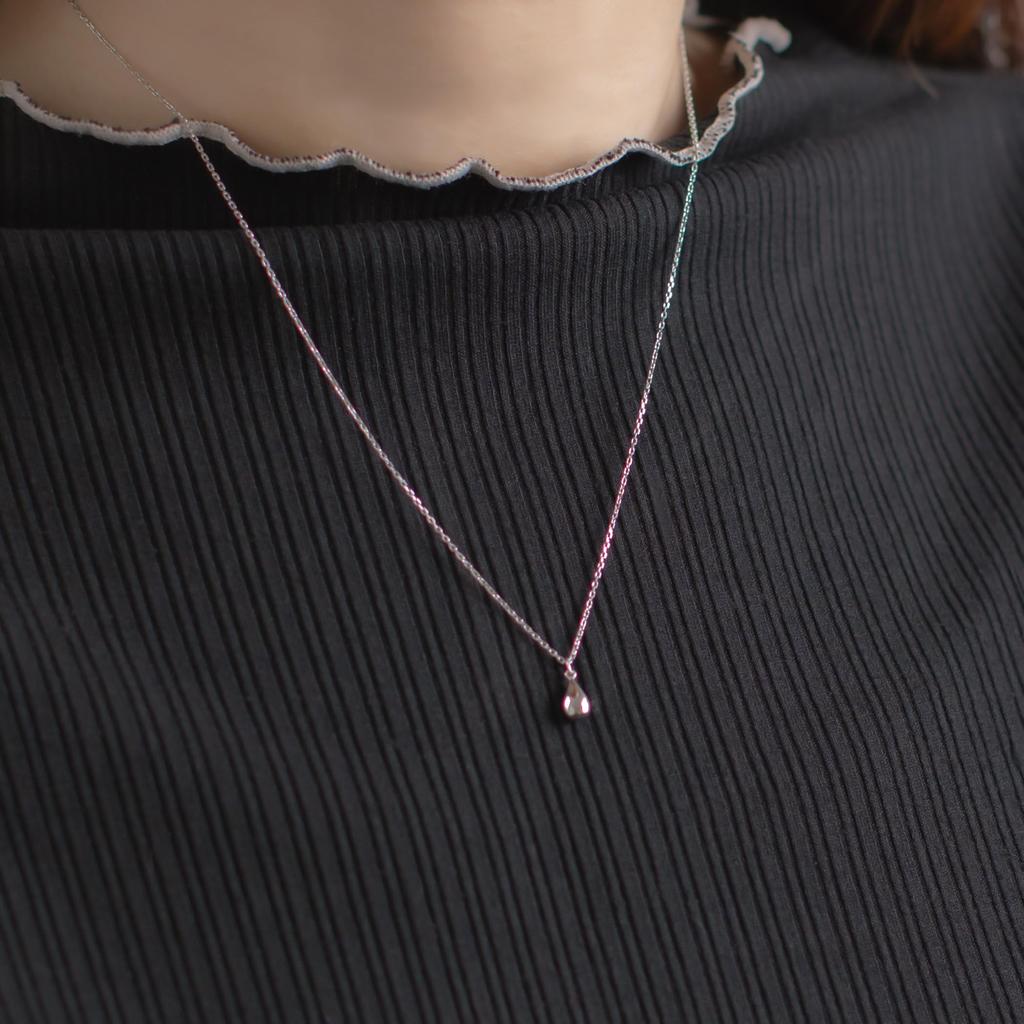 [BLOOM] [Official] Women's Necklace, Silver, Rhodium Plated, Teardrop Motif 0772-4663-0019-0000